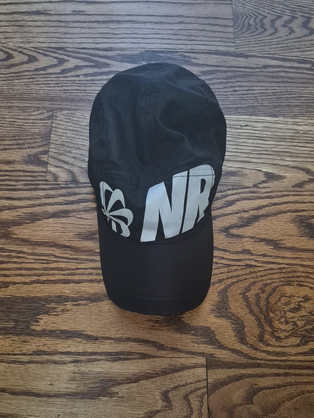 Black Nike Running Cap with Silver NR Logo
